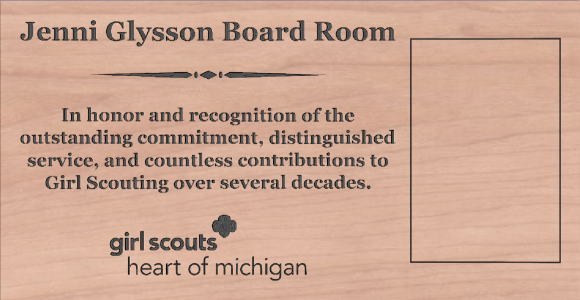 Jenni Glysson Board Room sign
